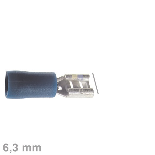 Klick zeigt Details von Flachsteckhülse blau 6,3mm