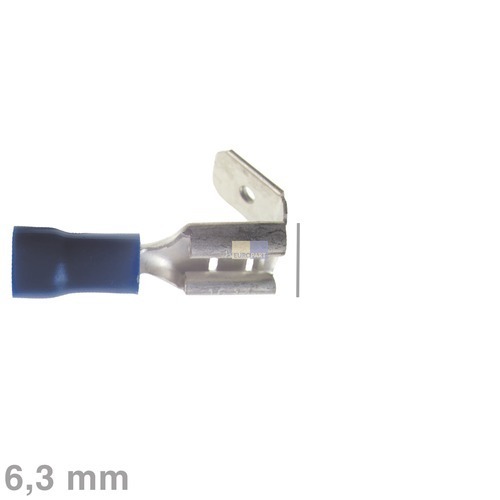 Klick zeigt Details von Flachstecker mit Doppelfahne blau 6,3mm