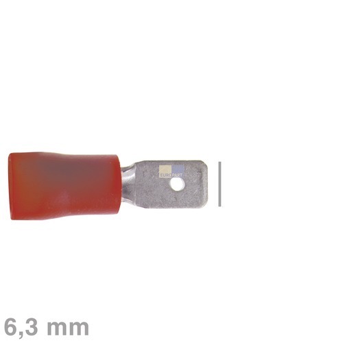 Klick zeigt Details von Flachstecker rot 6,3mm