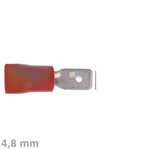 Klick zeigt Details von Flachstecker rot 4,8mm