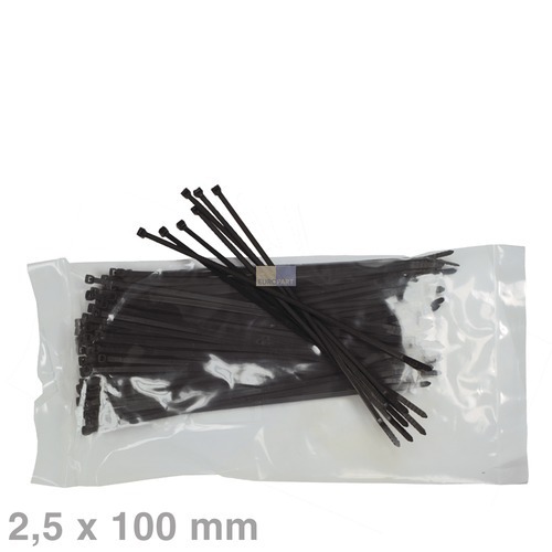 Klick zeigt Details von Kabelbinder 2,5x100mm schwarz