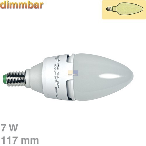 Klick zeigt Details von LED-Lampe E14 7W Candle matt dimmbar,