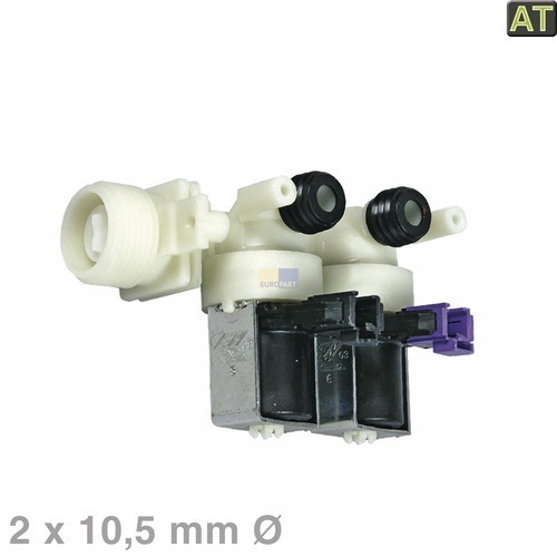 Klick zeigt Details von Magnetventil Ventil wie Ariston Indesit PA66GF30 C00064534 Waschmaschine Zulau