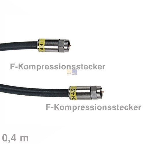 Klick zeigt Details von Kabel F-Anschlusskabel mit F-Kompressionsstecker 0,4m