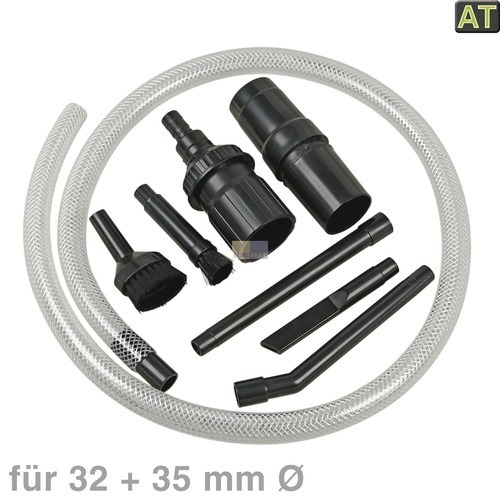 Klick zeigt Details von Saugdüsenset für 32/35mm Rohr-Ø Universal! Minidüsenset 8-teilig
