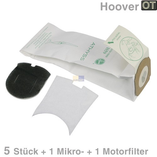 Filterbeutel HOOVER 35600279 H59 Original für Staubsauger 5Stk