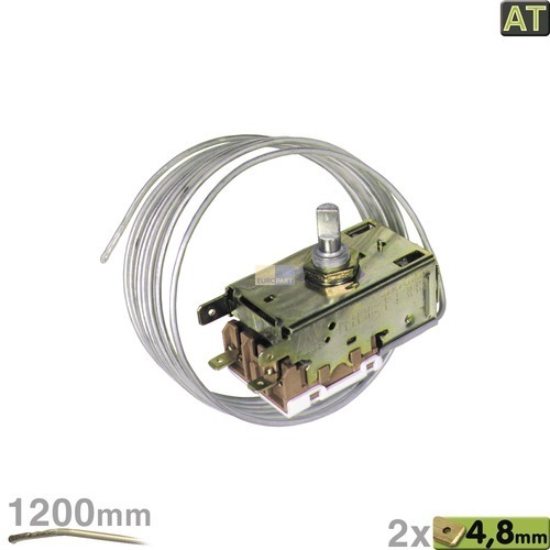 Klick zeigt Details von Thermostat K50-P6073 Ranco 1200mm Kapillarrohr 2x4,8mm AMP, AT!