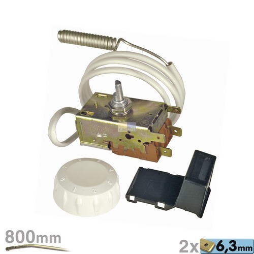 Klick zeigt Details von Thermostat K50-H1122 Ranco 800mm Kapillarrohr zur Trockenkühlung