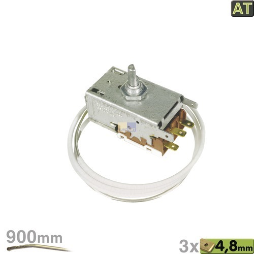 Klick zeigt Details von Thermostat K57-L5558 Ranco 900mm Kapillarrohr 3x4,8mm AMP