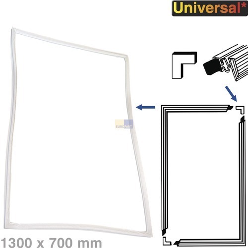 Klick zeigt Details von Türdichtung für Kühlschrank 4-seitig Universal Set 1300 x 700 mm Dichtung UNIVER