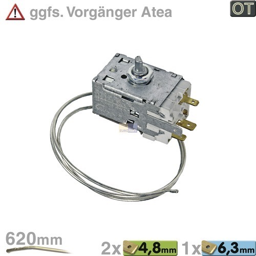 Klick zeigt Details von Thermostat A13-0633 Atea, OT!, Whirlpool-Gruppe/Bauknecht/Ignis.. 481228208677.