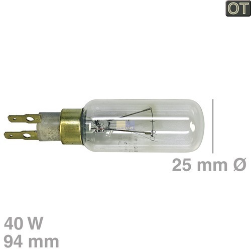 Klick zeigt Details von Lampe 40W 230V Whirlpool 484000000986 LFR133 Original für Kühlschrank