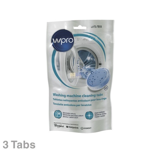 Klick zeigt Details von Waschmaschinen-Geruchsentferner Wpro DAFR108, 3 Tabs