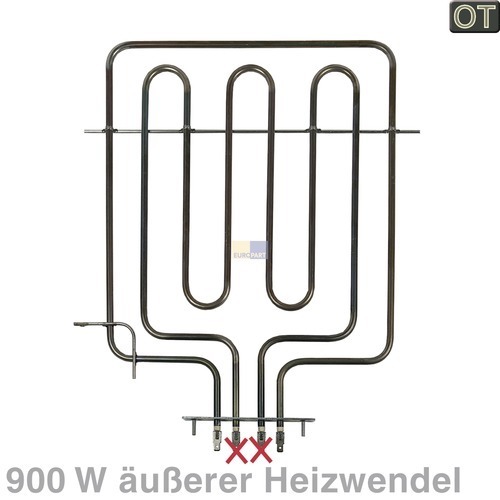Klick zeigt Details von Heizelement Oberhitze/Grill 900/2000W 230V (NICHT MEHR LIEFERBAR!!!)