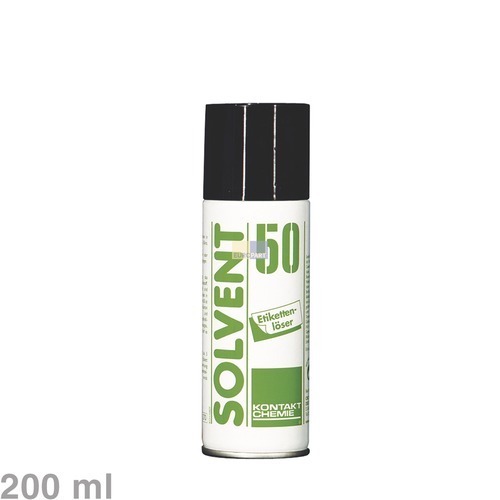 Klick zeigt Details von Spray Etikettenlöser Kontakt-Chemie Solvent50 200ml