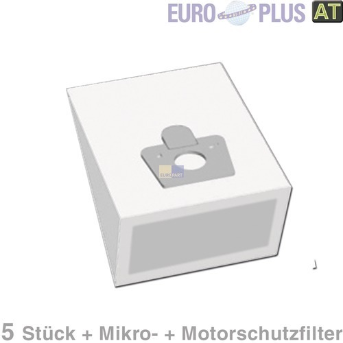 Klick zeigt Details von Filterbeutel Europlus MX912 u.a. für Moulinex Atmosphere 5 Stk