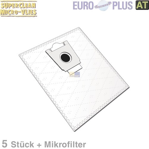 Klick zeigt Details von Filterbeutel Europlus S4016 Vlies u.a. für Siemens, Bosch 5 Stk