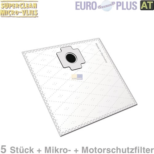 Klick zeigt Details von Filterbeutel Europlus Z7005 Vlies u.a. für Zelmer 5 Stk (NICHT MEHR LIEFERBAR!!!)