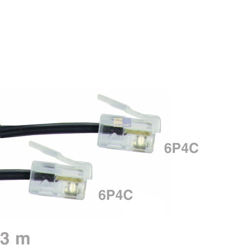Klick zeigt Details von Kabel Modular-Anschlusskabel 6P4C 3m