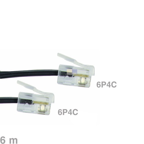 Klick zeigt Details von Kabel Modular-Anschlusskabel 6P4C 6m,