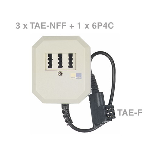 Adapter TAE-F-Stecker / 3xTAE-NFF-Buchse / 6P4C,