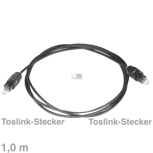 Kabel Lichtleiter-Verbindungskabel Toslink Stecker/Stecker 1m