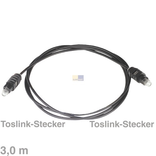Klick zeigt Details von Kabel Lichtleiter-Verbindungskabel Toslink Stecker/Stecker 3m