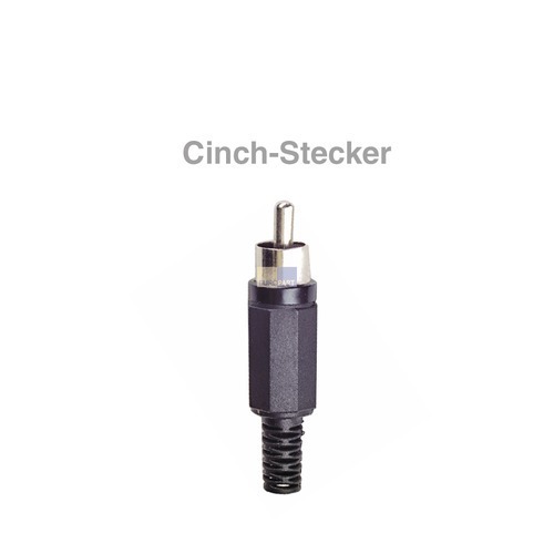 Cinch-Stecker schwarz