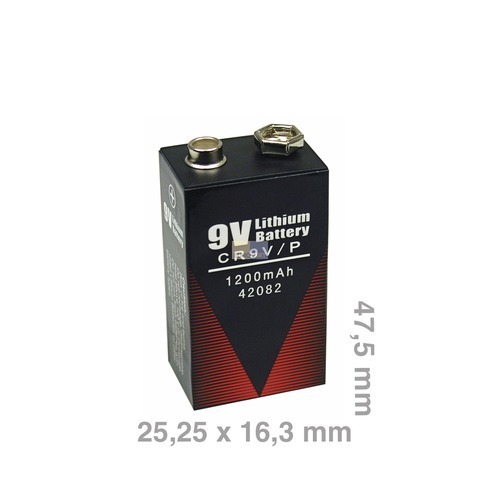 Klick zeigt Details von Batterie 9-Volt-Block 1200mAh CR9V HighPower,