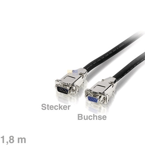 Klick zeigt Details von Kabel Monitorkabel Stecker/Buchse 1,8m,