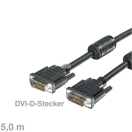 Klick zeigt Details von Kabel DVI-D-Kabel Stecker/Stecker 5m,