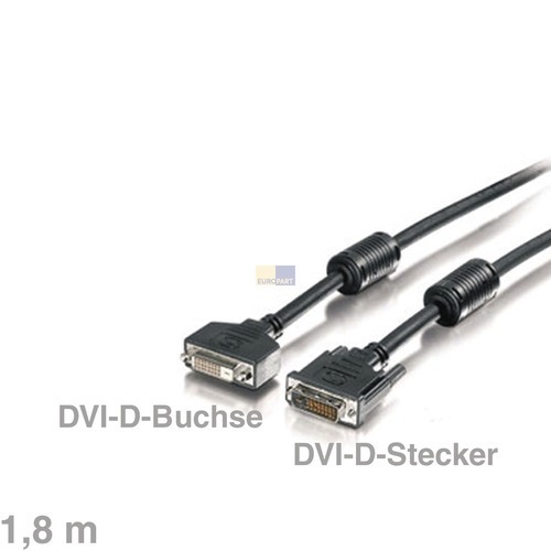 Klick zeigt Details von Kabel DVI-D-Verlängerungskabel Stecker/Buchse 1,8m