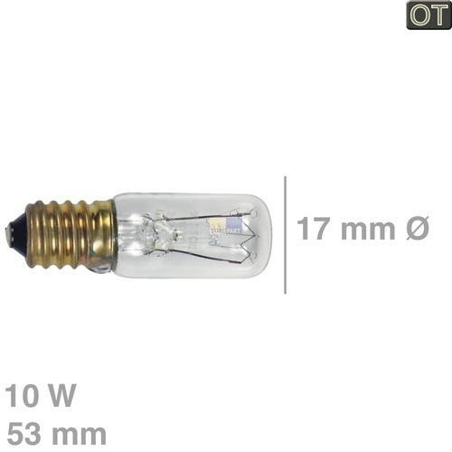 Klick zeigt Details von Lampe E14 10W 240-250V, BSH-Gruppe/Bosch/Siemens 00424101.