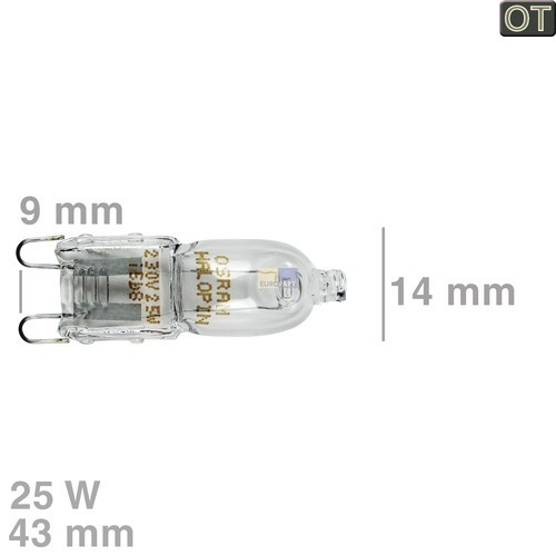Klick zeigt Details von Lampe Halogenlampe G9 25W