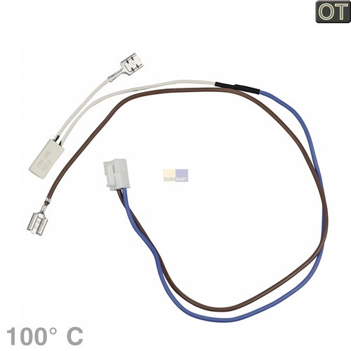 Klick zeigt Details von Thermosicherung 100°C mit Kabel für Pumpe SIEMENS 00614604 Original für Kaffeemaschine